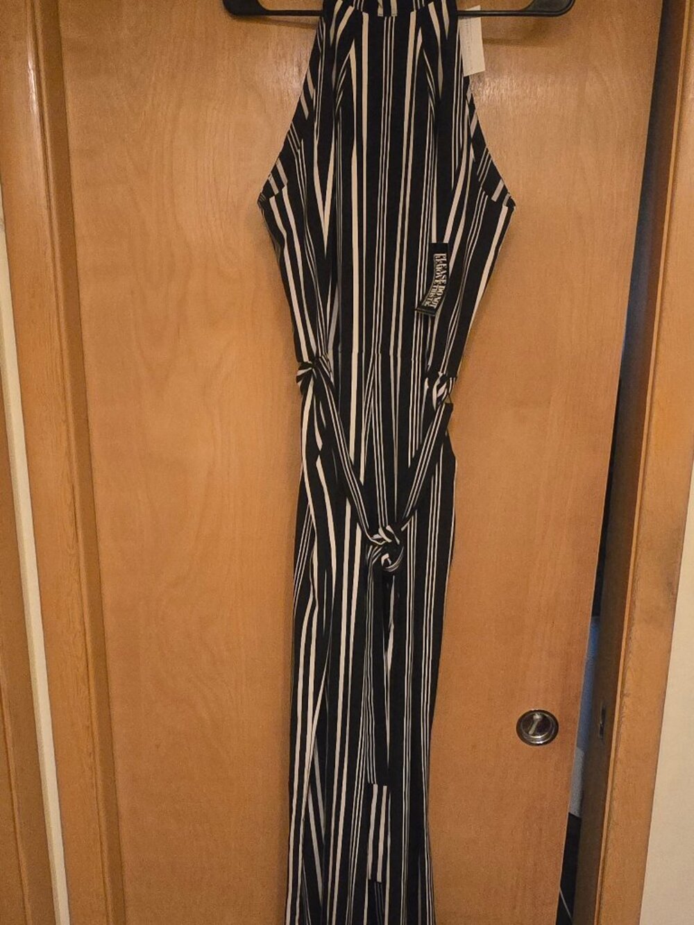 New York and Company Black and White Jumpsuit - Picture 3 of 5